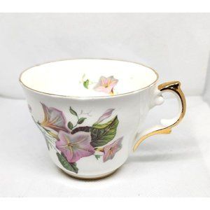 Regency Genuine Bone China Gold Trim Teacup: Rare Collectible Floral Design